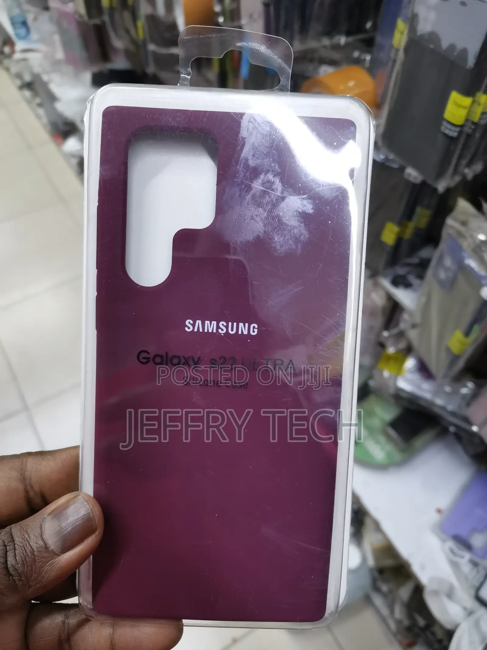 Samsung Silicone Case for Galaxy S22 Ultra -Burgundy-