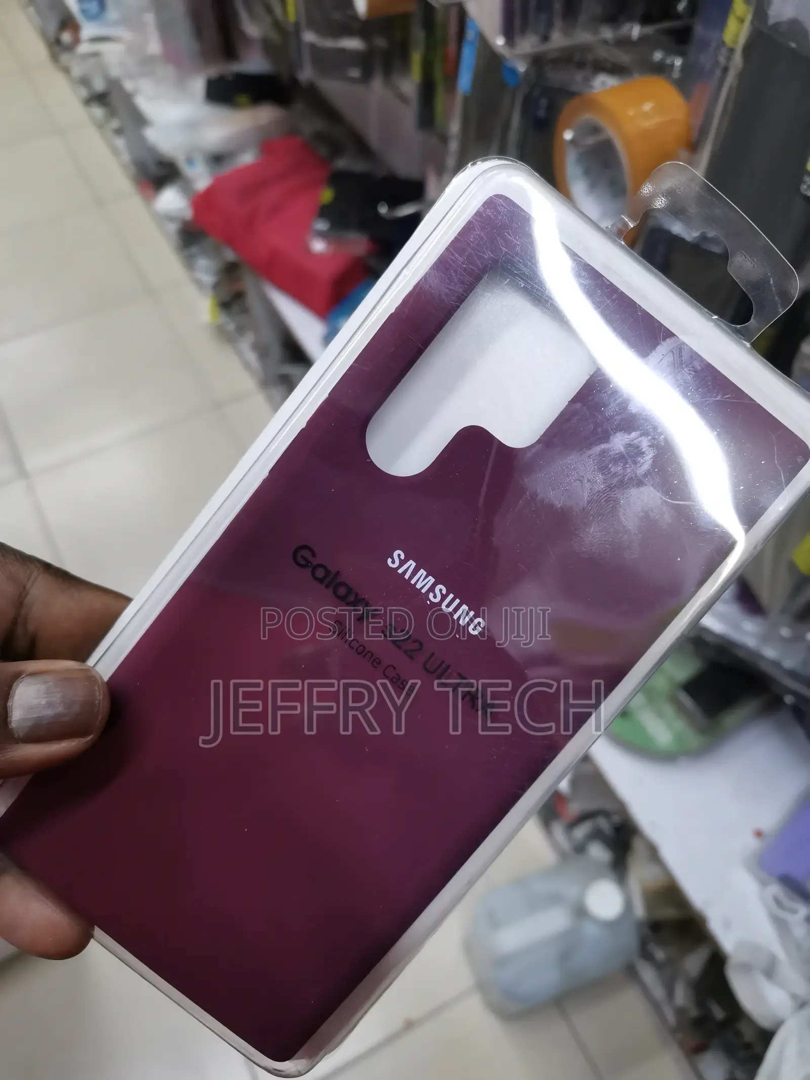 Samsung Silicone Case for Galaxy S22 Ultra -Burgundy-