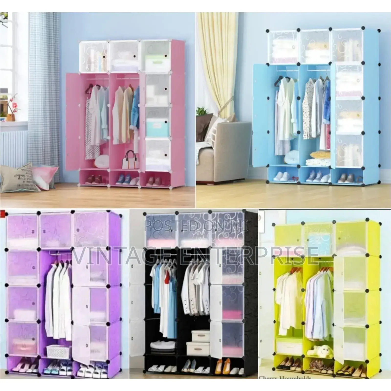 Plastic Wardrobe 3 Column