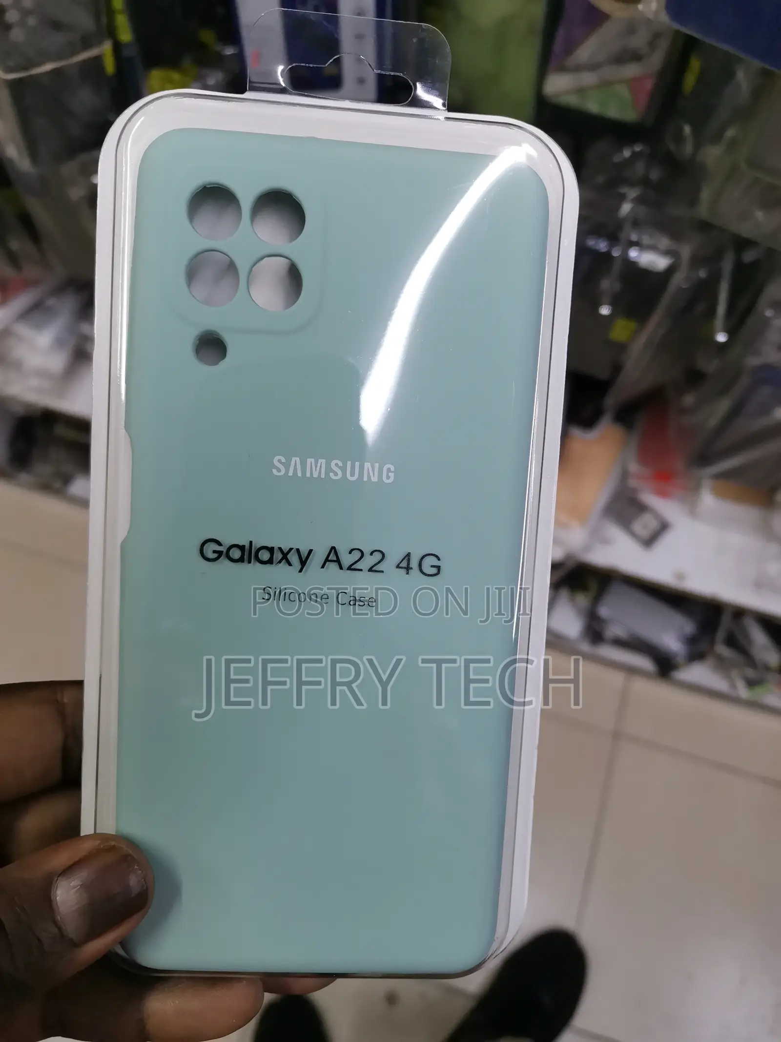 Galaxy A22 4G Silicone Case -Green-