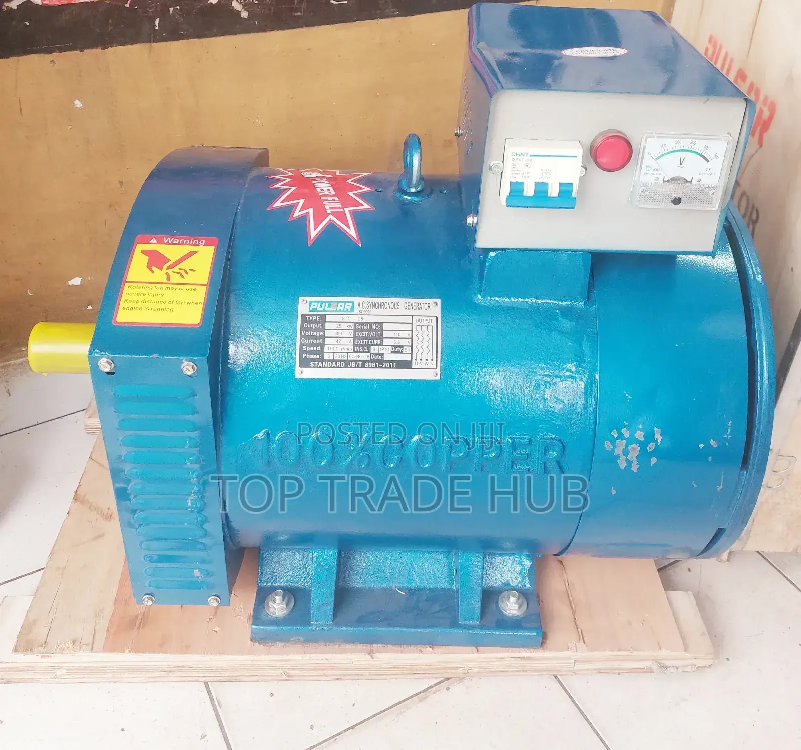 Pulsar Asynchronous Alternator 25kw 3 Phase