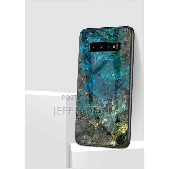 Samsung Galaxy S10 5G Case Glass Phone Case Cover - Blue