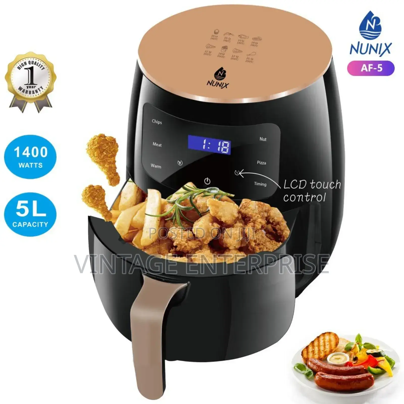 5litres Nunix Air Fryer