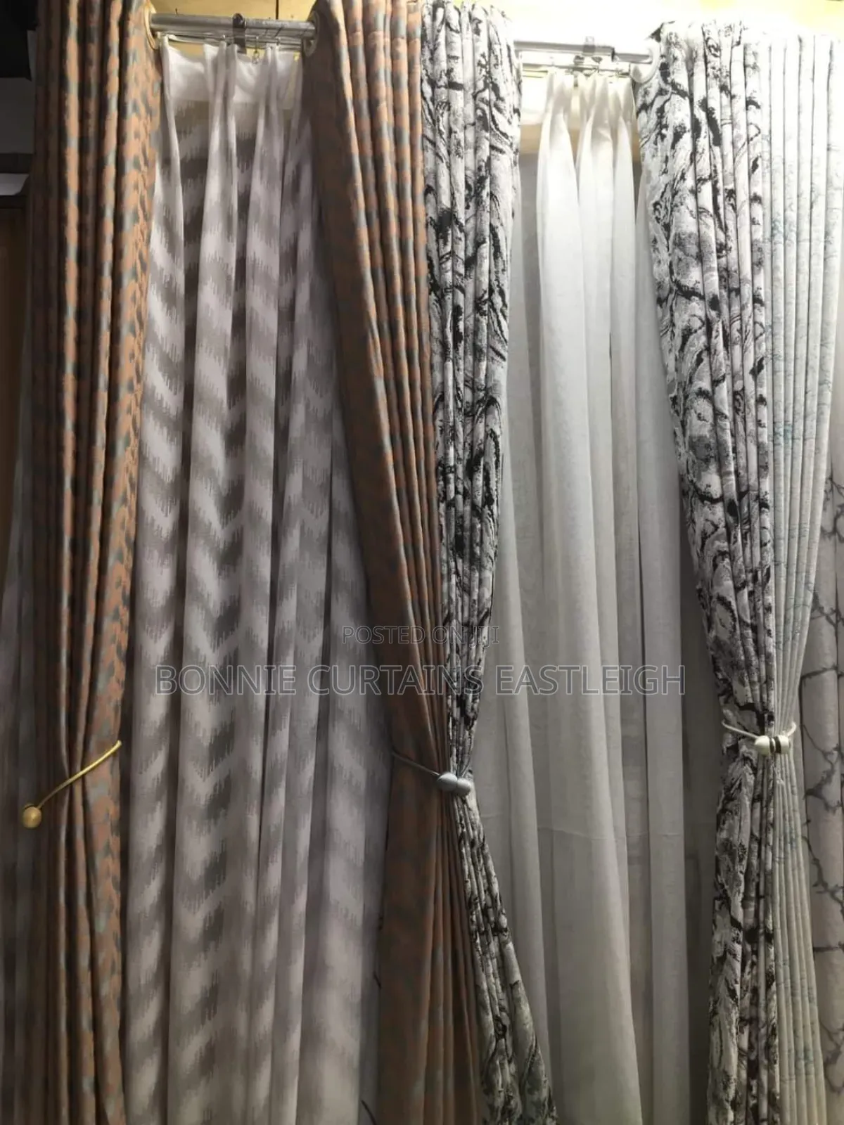 Black. Orange. Blue. Glod Curtains for Sale