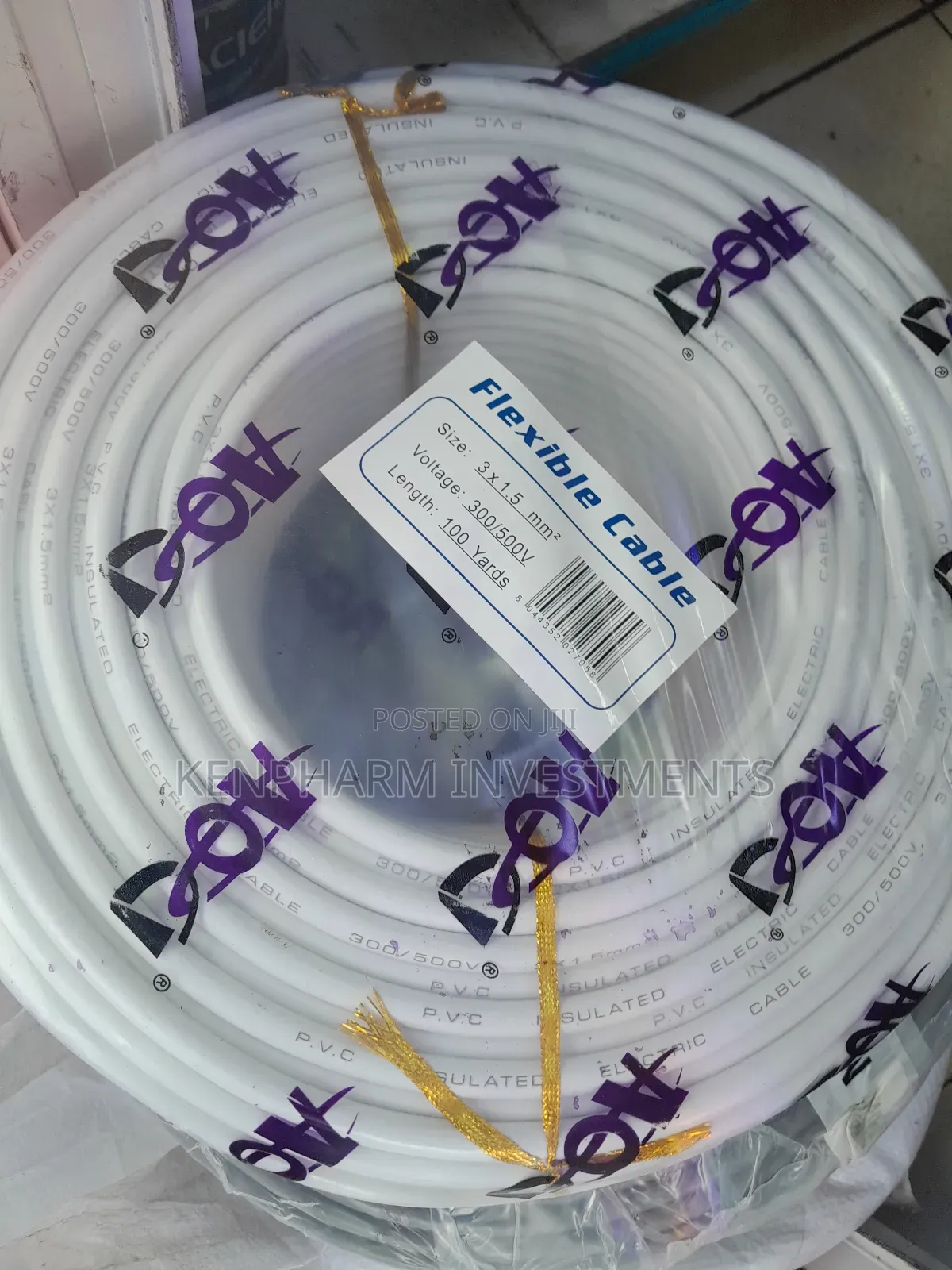 3-Core Flexible Cable, 1.5mm2, 90m