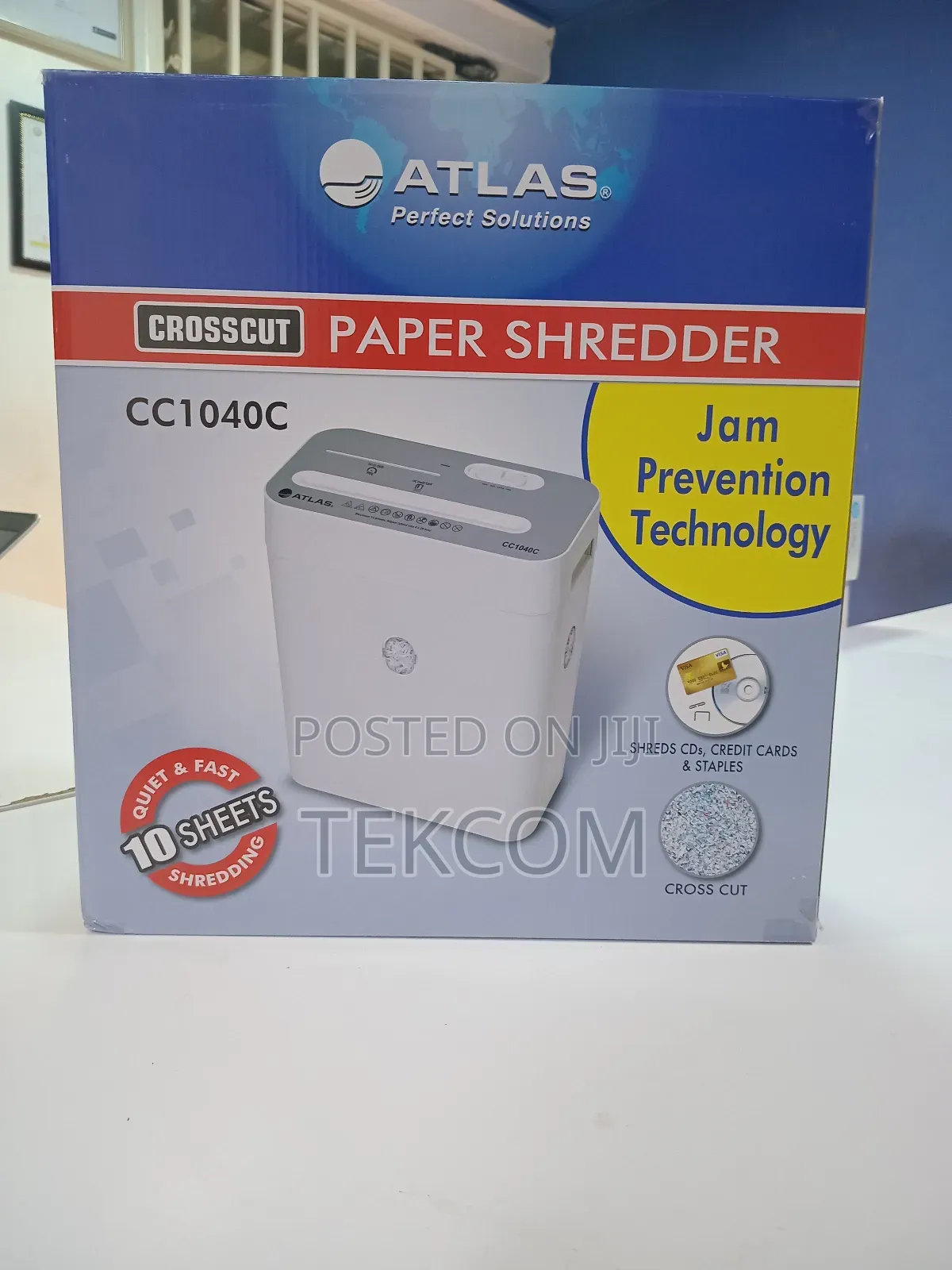 Atlas CC1040 Crosscut Shredder 10 Sheets