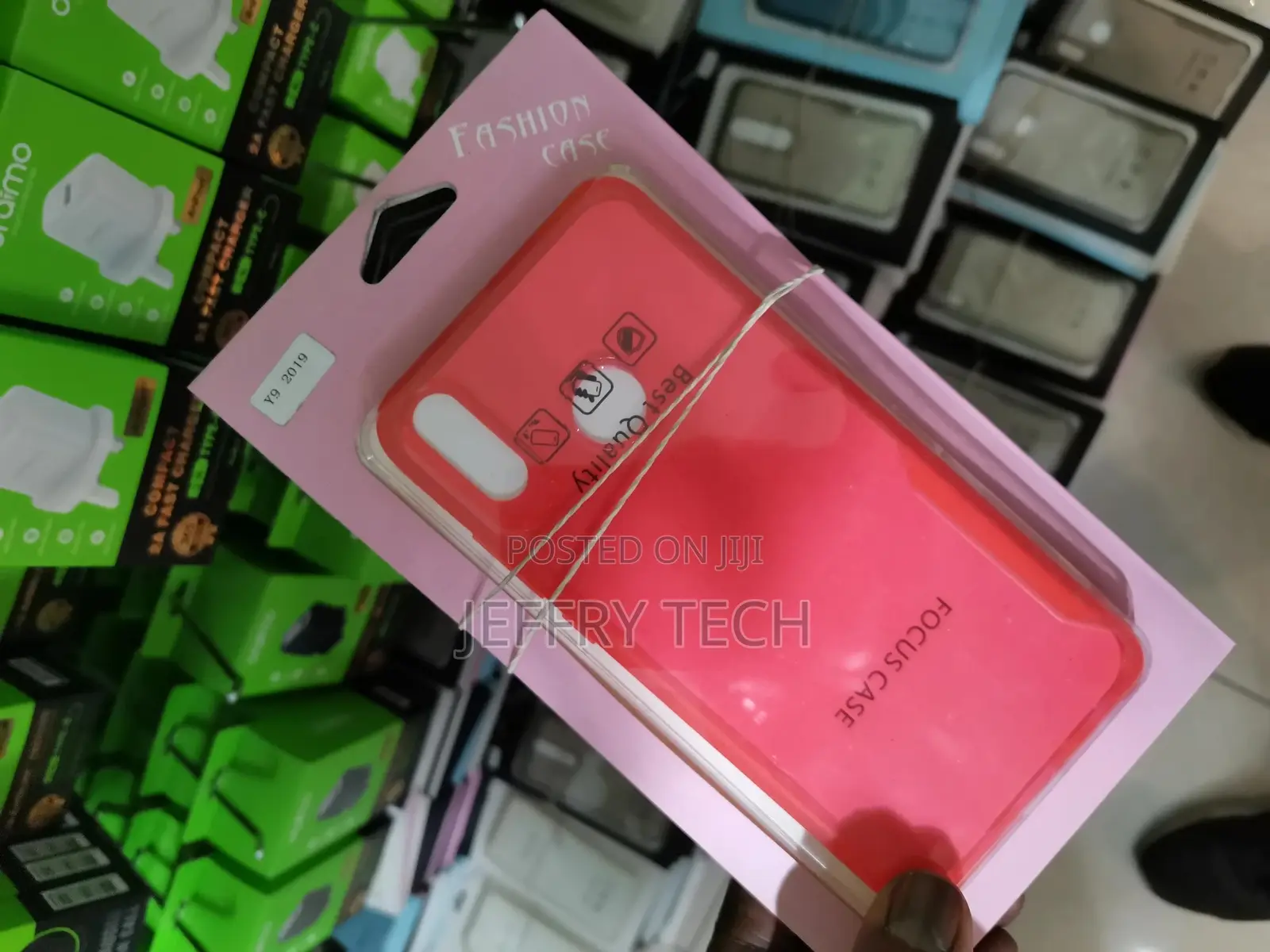 Clear Red TPU Back Cover for Huawei Y9 2019