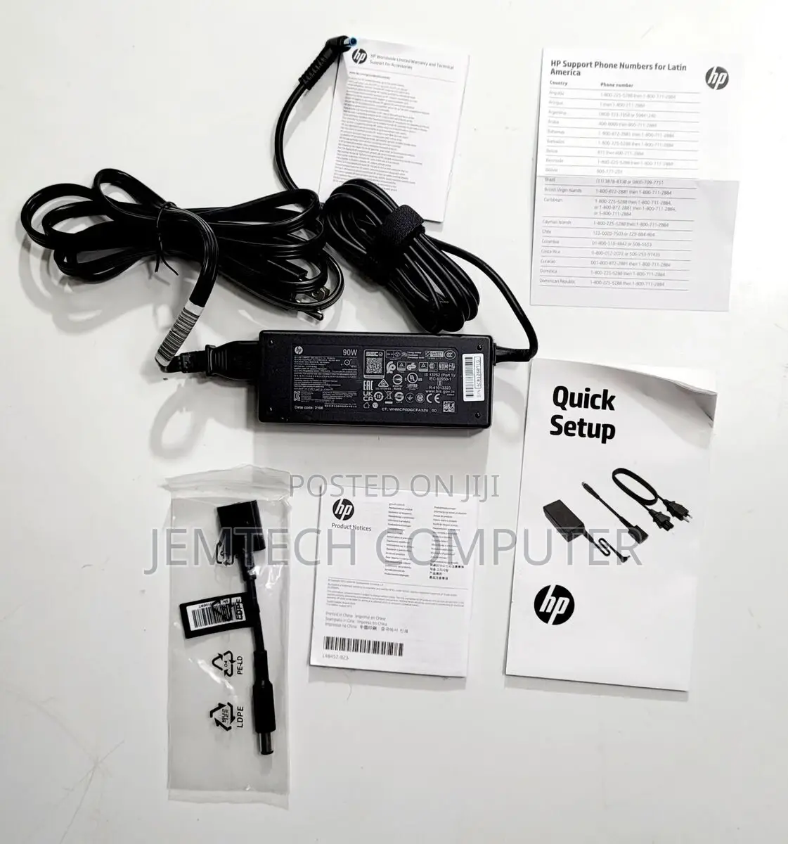 HP 90W Slim Smart AC Power Adapter Charger in Original Box