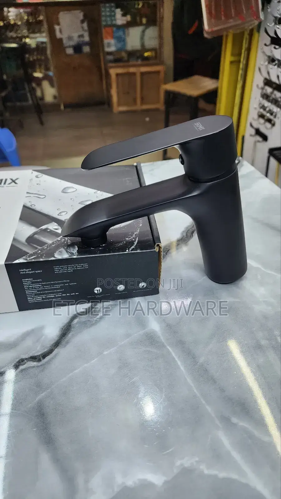 Brimix Black Basin Mixer -Brass