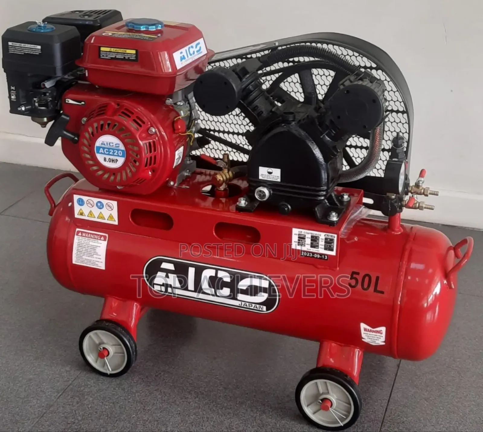 *Aico Japan Compressor Double Piston 8.0hp Engine50 Litres