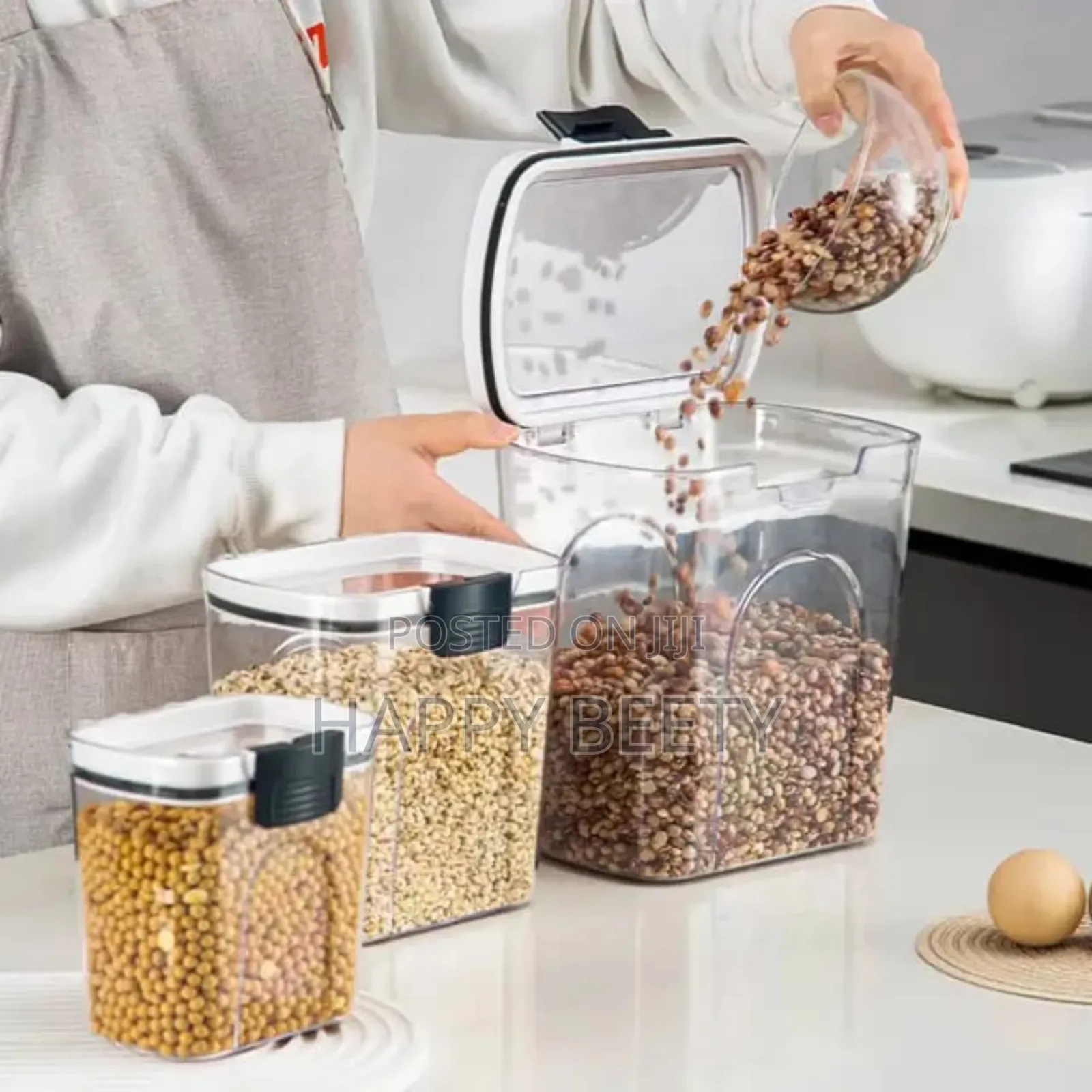 4pcs Airtight Storage Containers With Spoons
