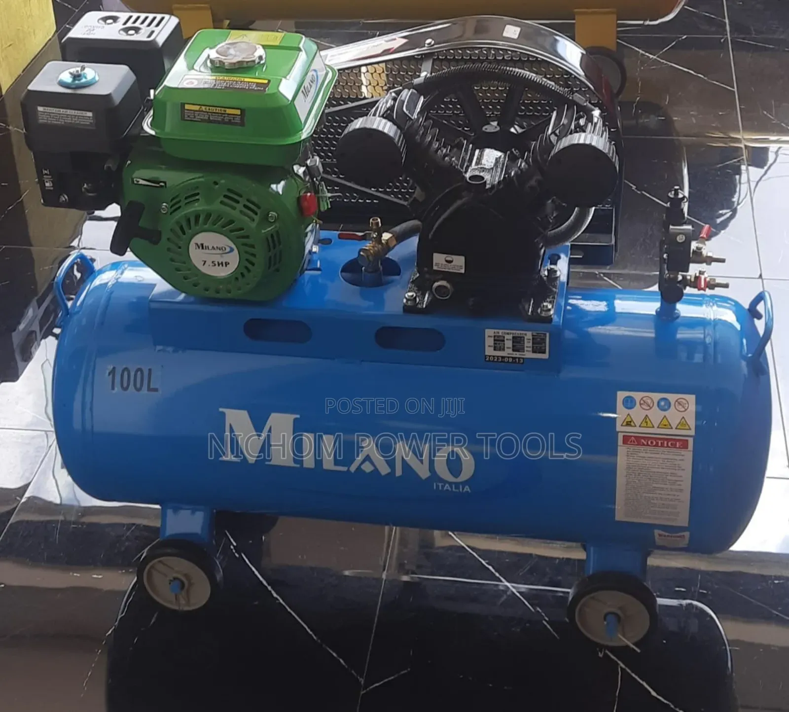 Milano Engine Driven 100ltrs Air Compressor 7.5hp