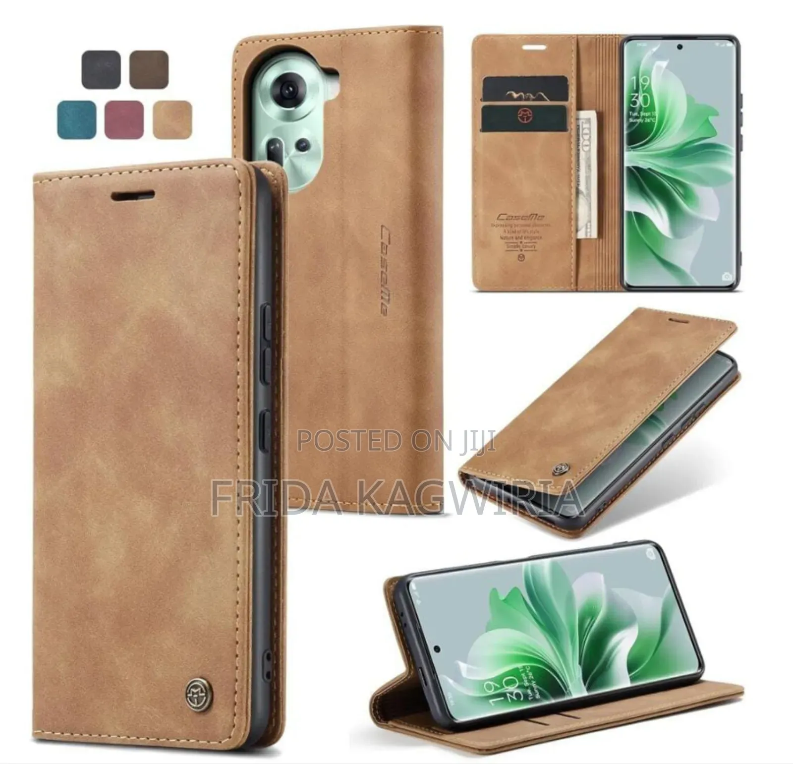 Oppo Reno 11 5g Brown Leather Caseme Flip Cover