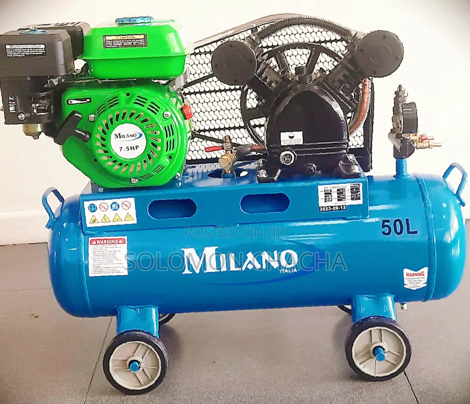 Milano Double Piston 7.5hp Engine 50L Compressor Best Kenya