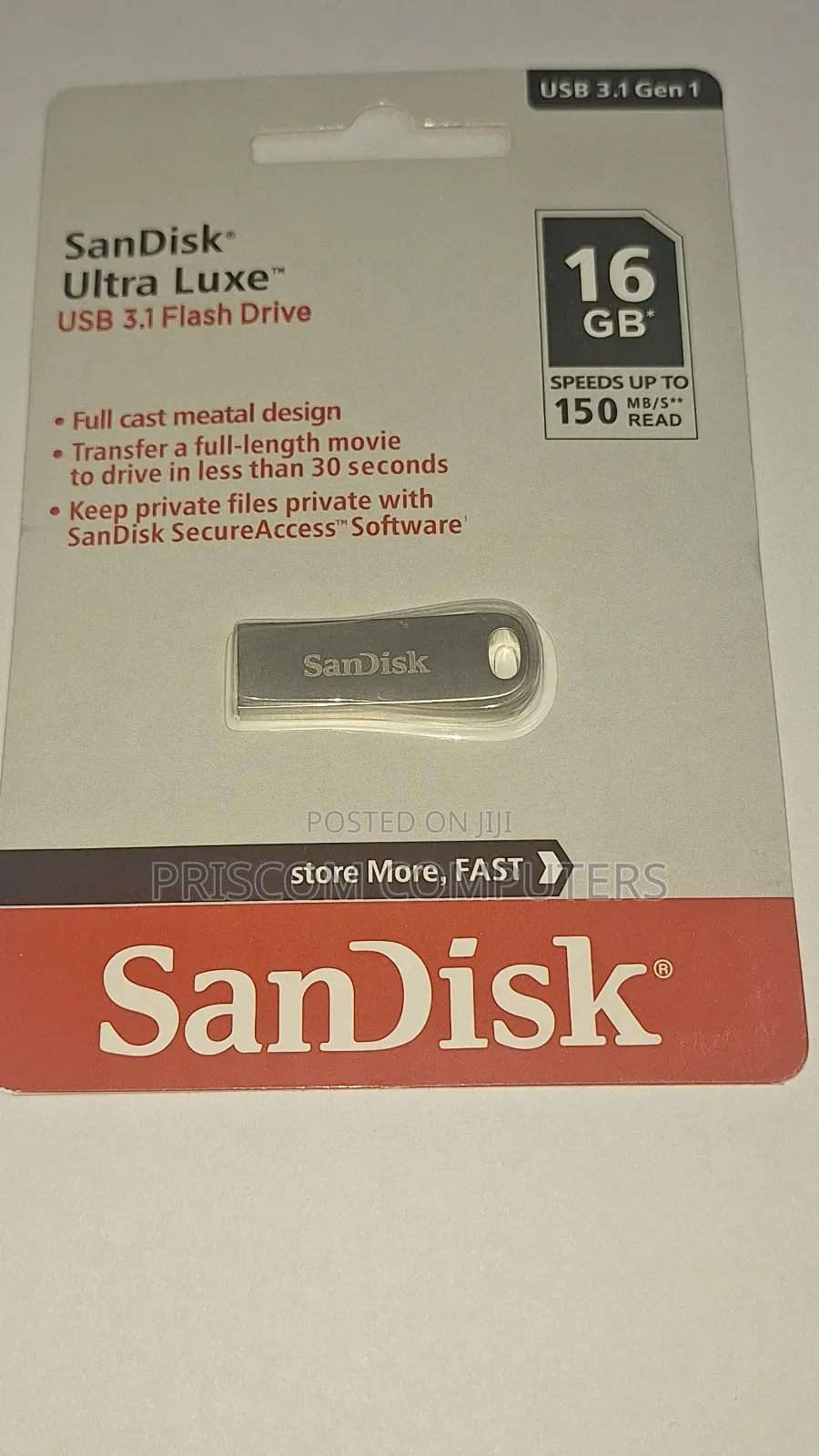 16GB Sandisk Ultra Luxe 3.1 Flash Drive Disk