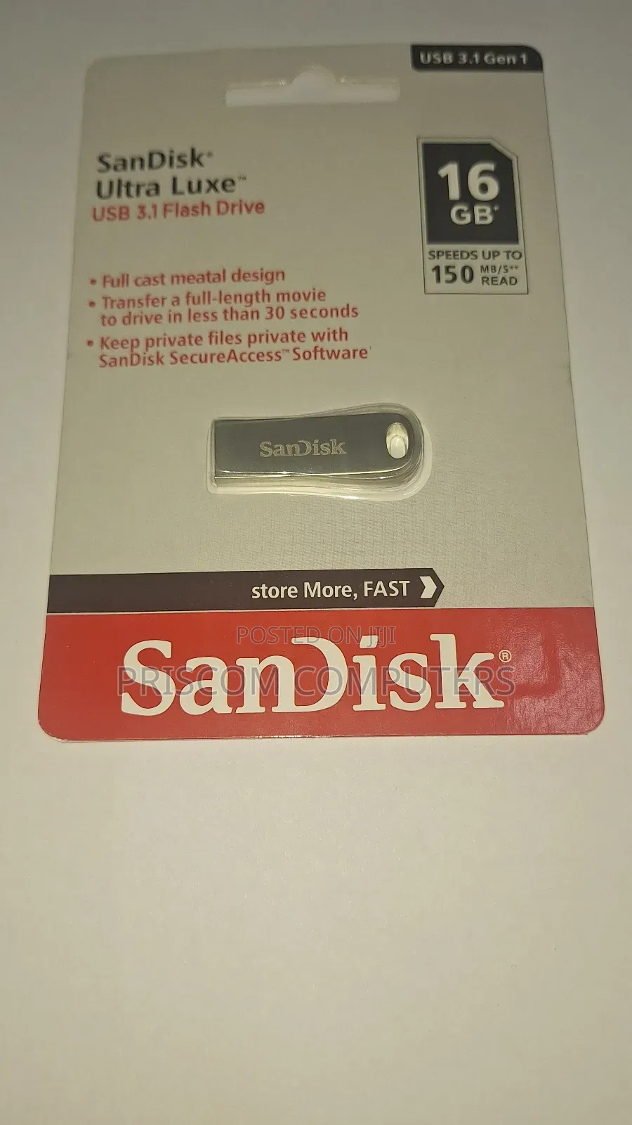 16GB Sandisk Ultra Luxe 3.1 Flash Drive Disk