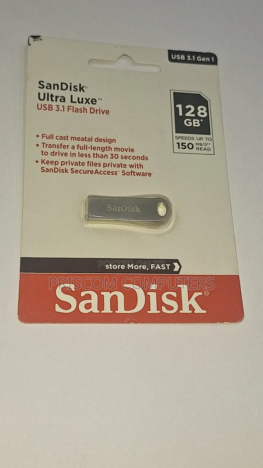 128GB Sandisk Ultra Luxe 3.1 Flash Drive Disk