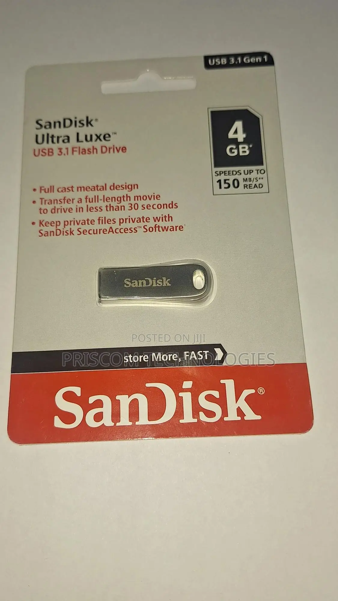 8GB Sandisk Ultra Luxe 3.1 Flash Drive Disk