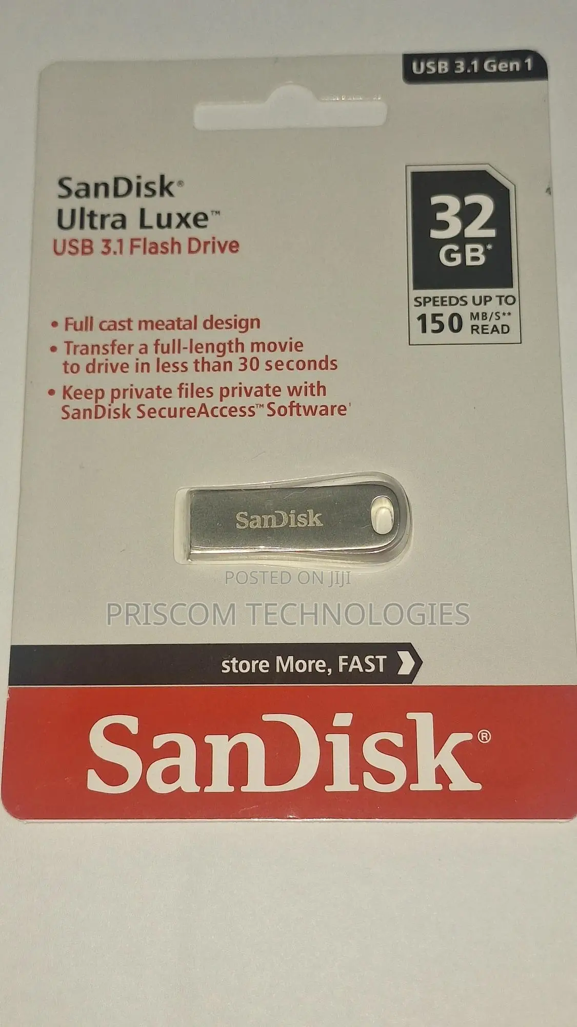 32GB Sandisk Ultra Luxe 3.1 Flash Drive Disk