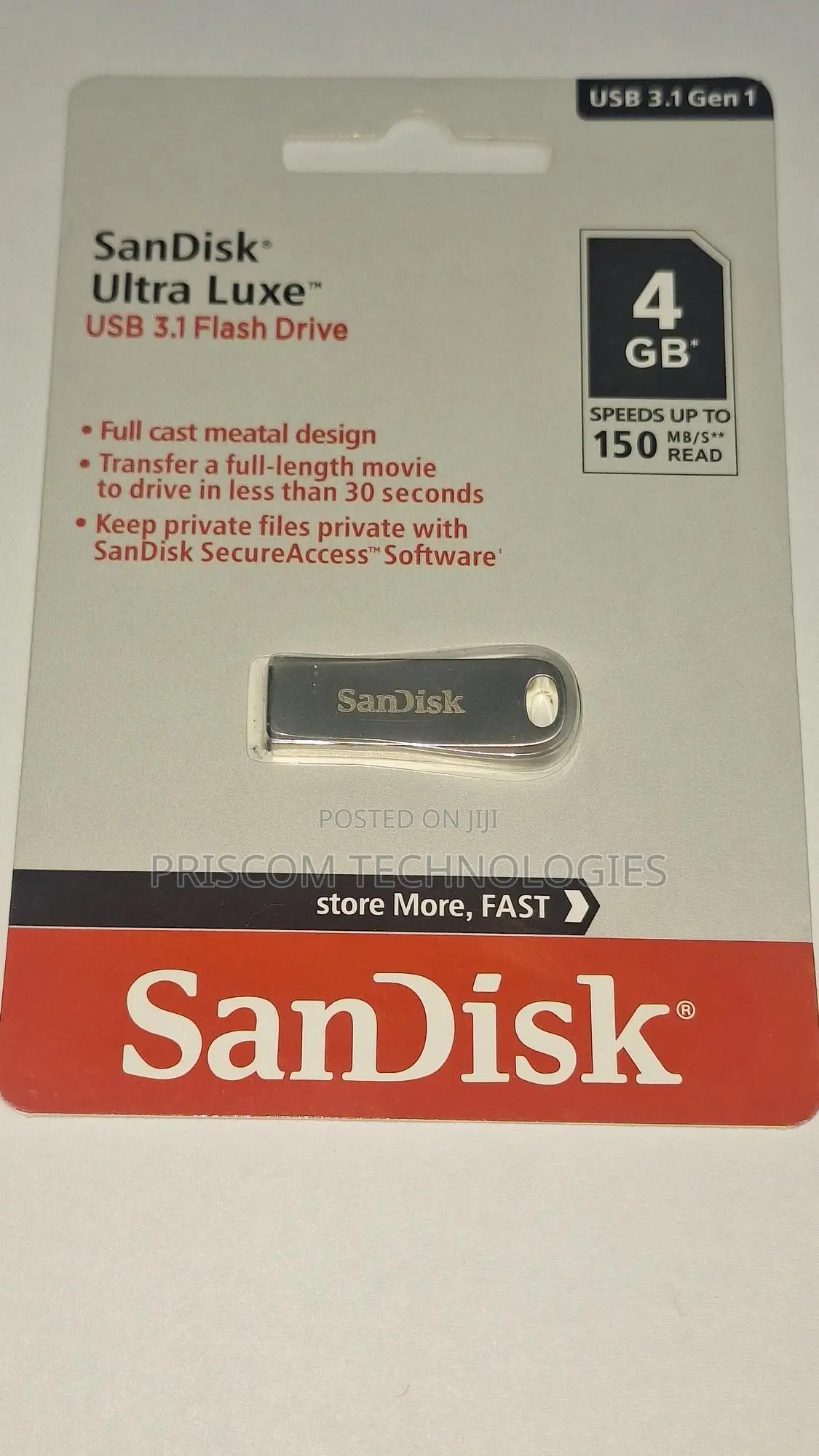 8GB Sandisk Ultra Luxe 3.1 Flash Drive Disk