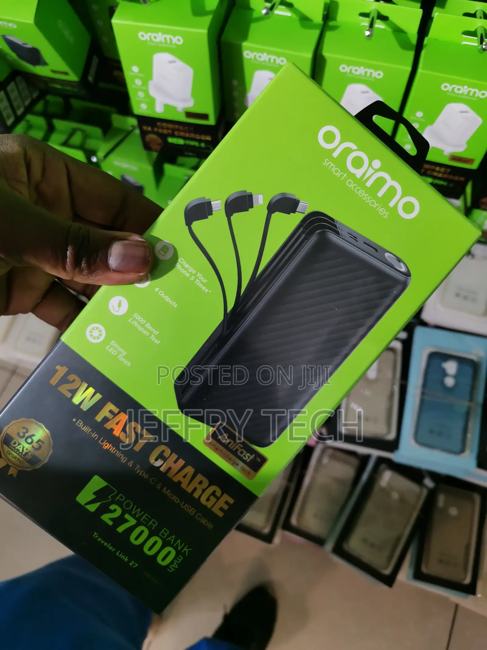 Oraimo 27000mah 12W PORTABLE Fast Charging Power Bank WITH C