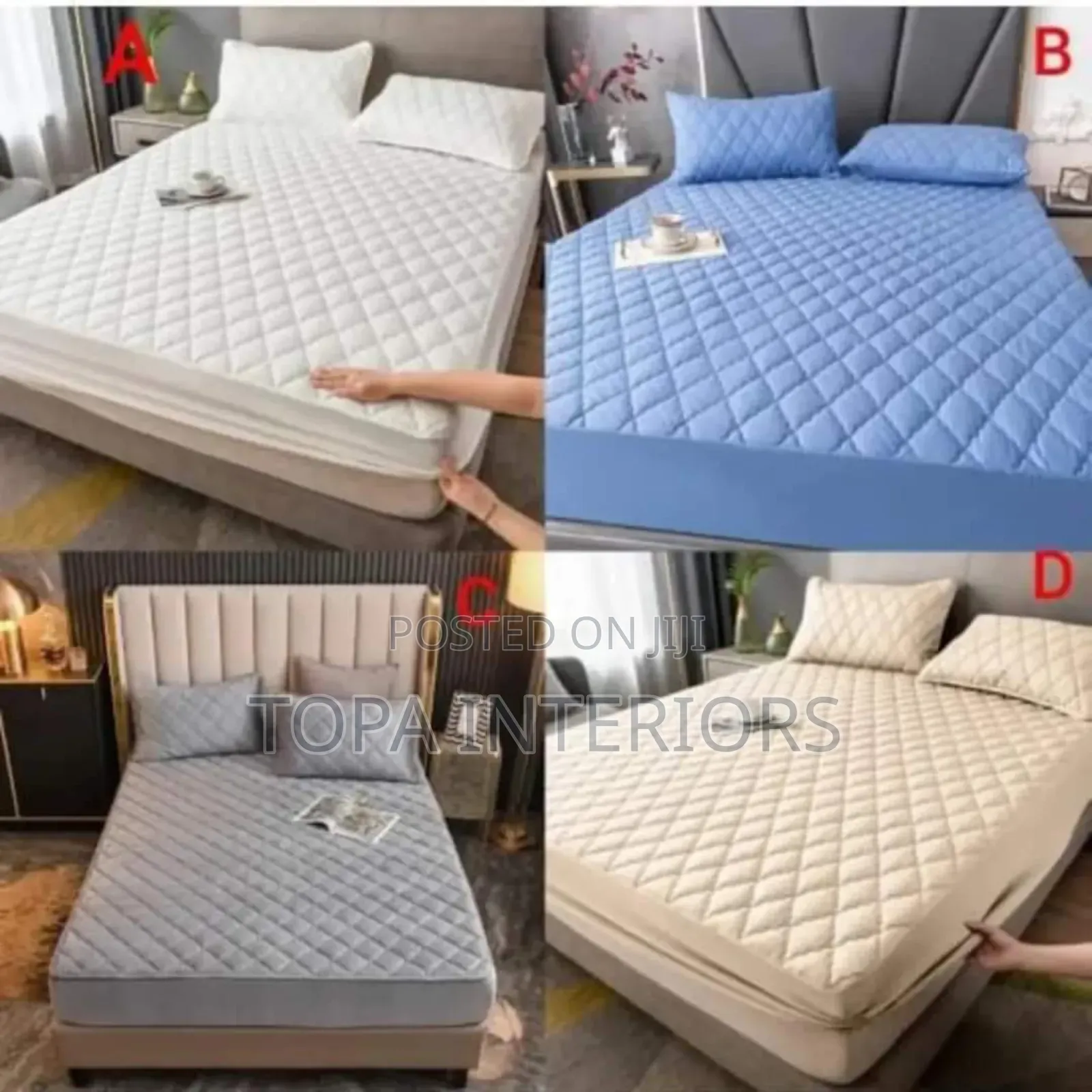 Noiseless Waterproof Mattress Covers Fitted Sheet Style