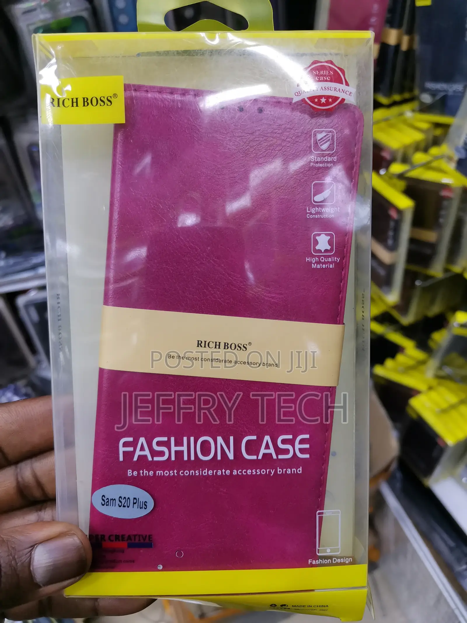 Universal Richboss Flip Cases for Samsung S20 Plus -Pink