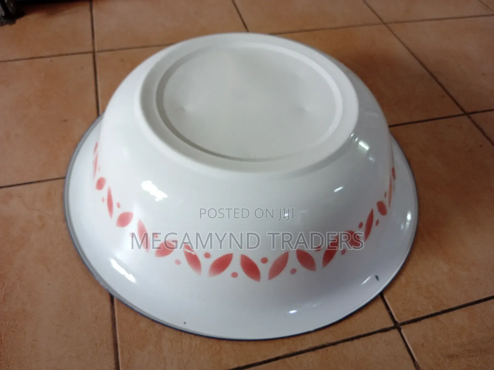 Enamel Bowl 55 Cm /Big Enamel Basin /Dowry Rurachio Gift