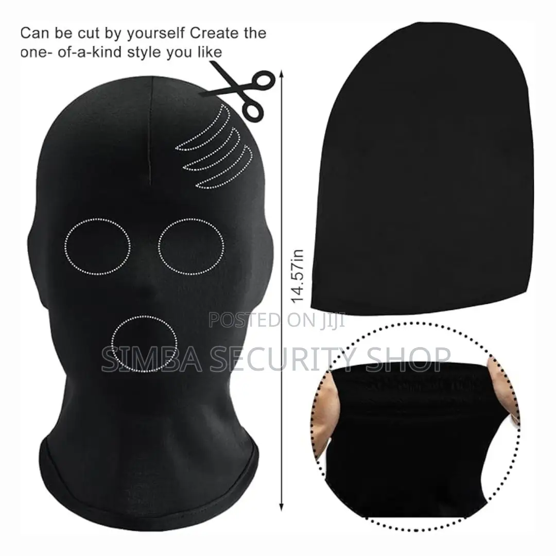 Full Face Mask Without Hole See Through Balaclava Ski Cap