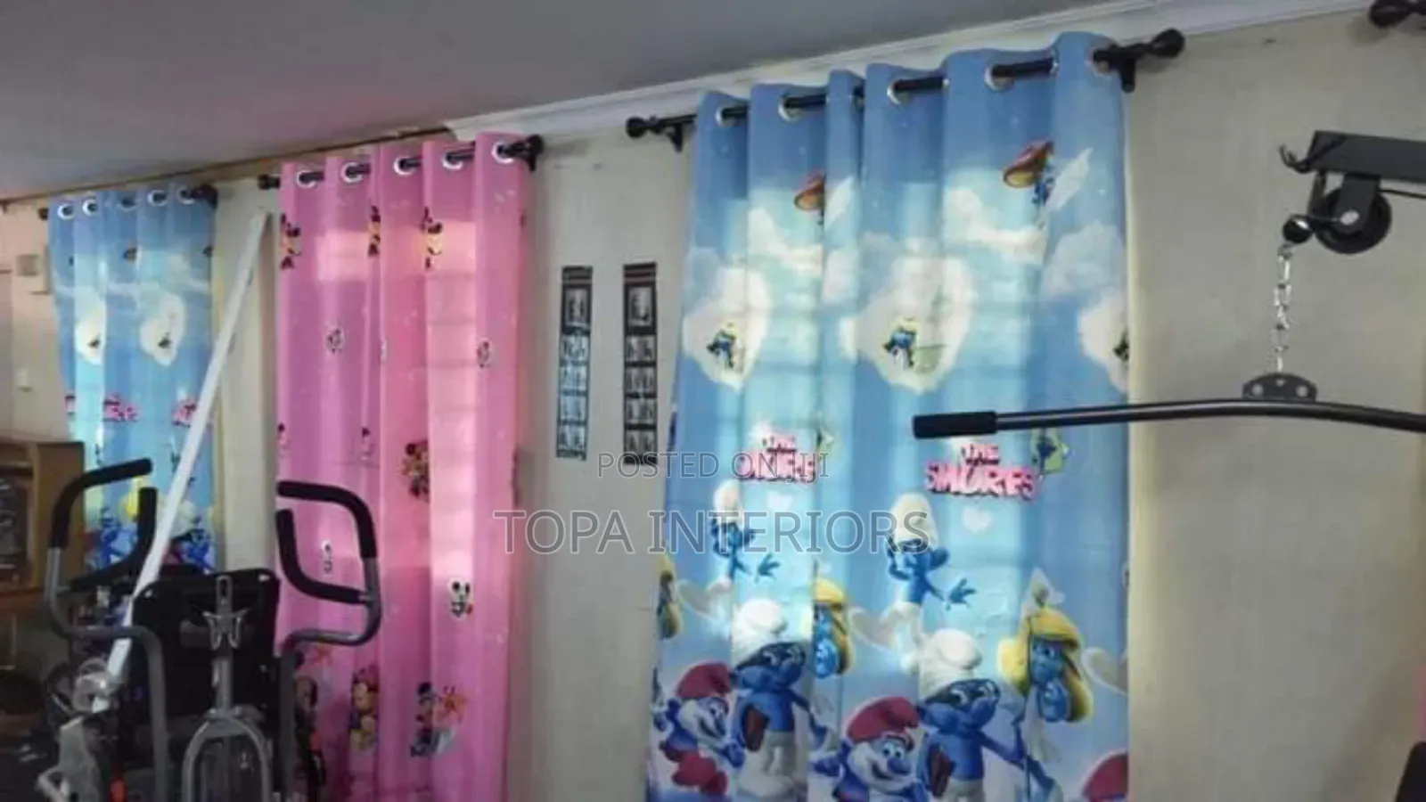 Themed Kids Bedroom Decor Cartoon Curtains