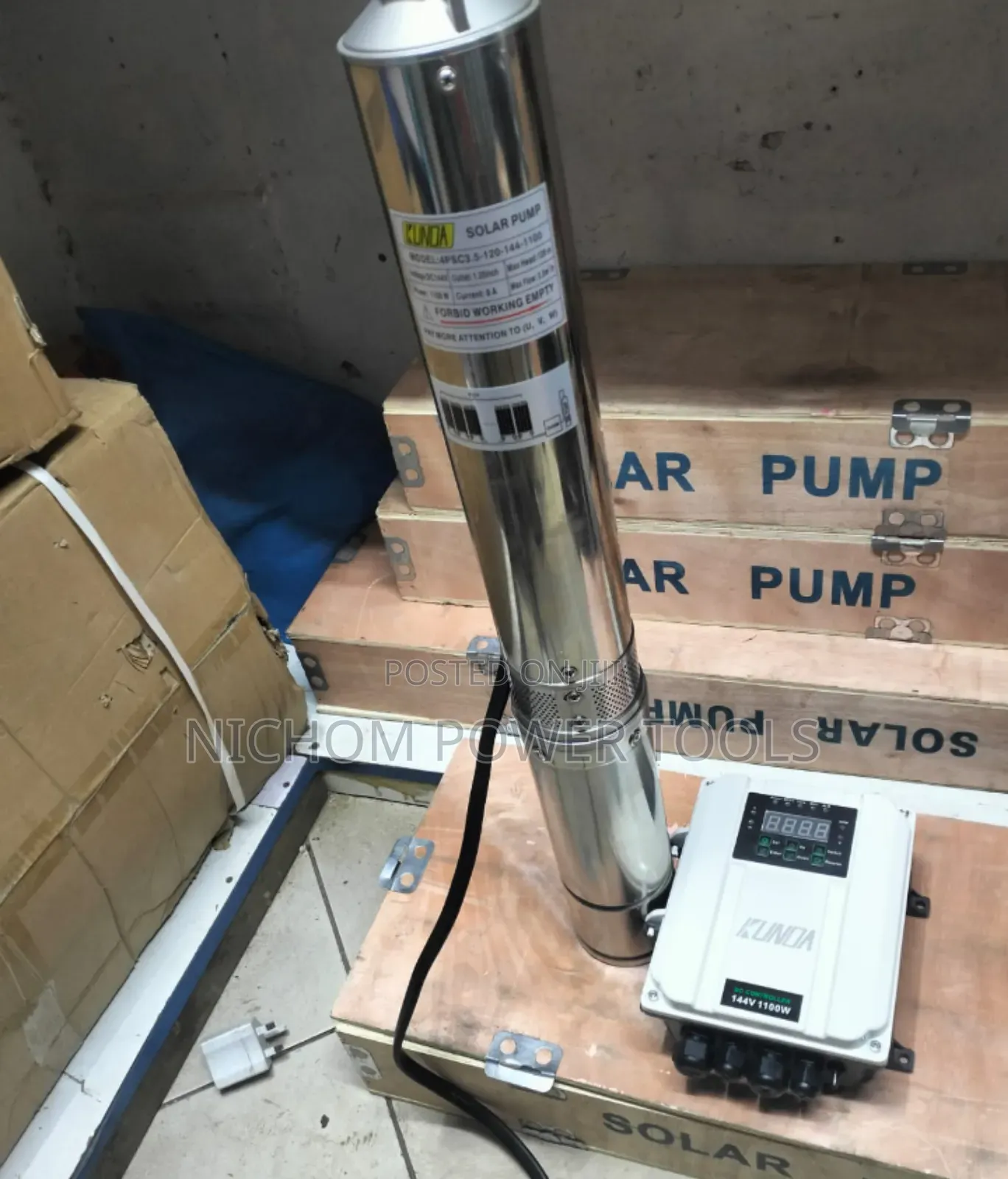 Kunda 190m 2200watts Brushless Submersible Solar Water Pump