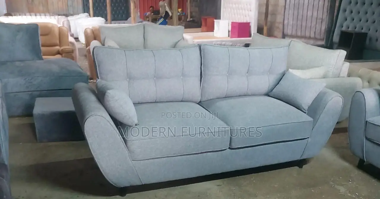Light Grey Modern 3 Seater Sofa