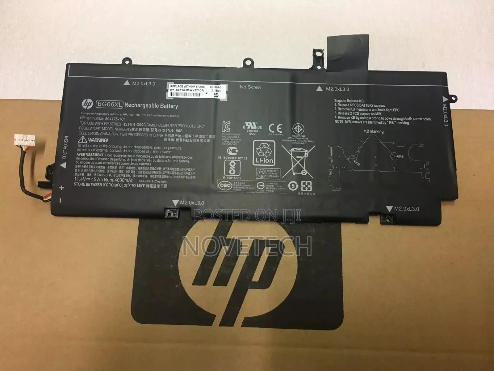 Battery BG06XL for HP Elitebook Folio 1040 G3 Series