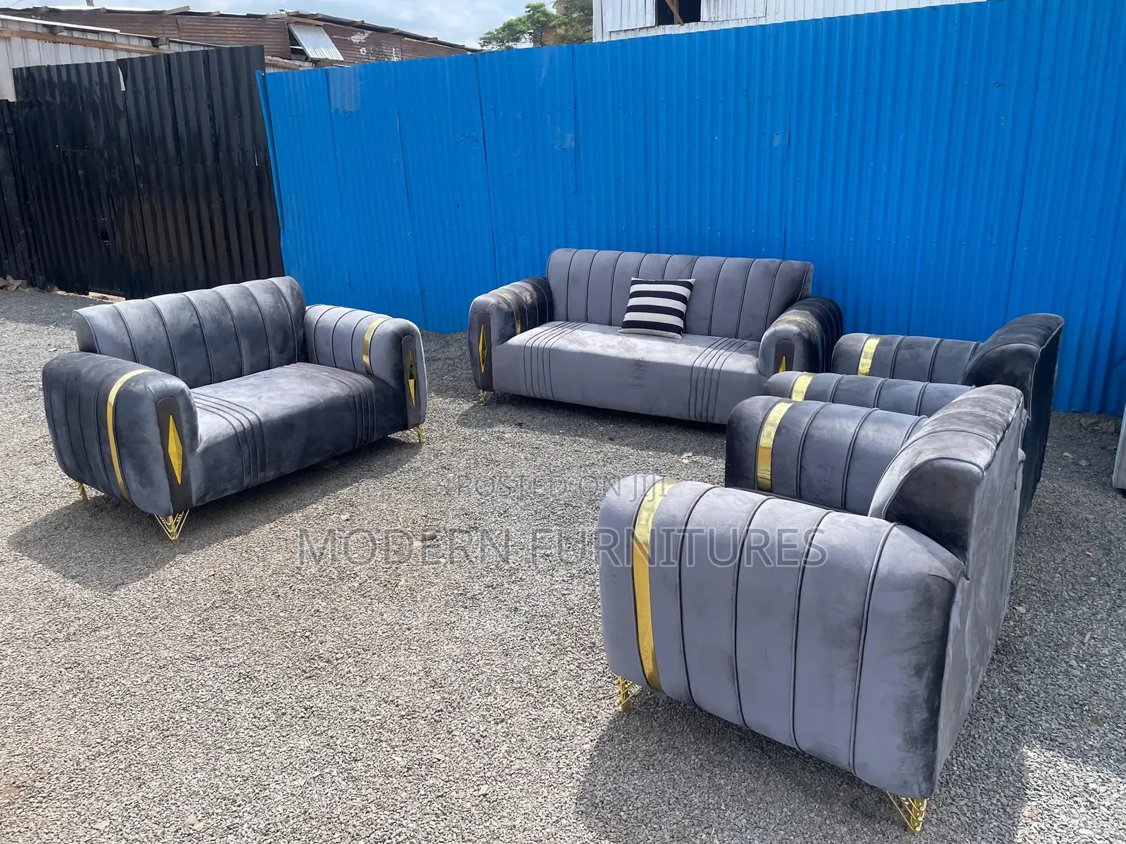 Luxurious Grey 7 Seater Sofa