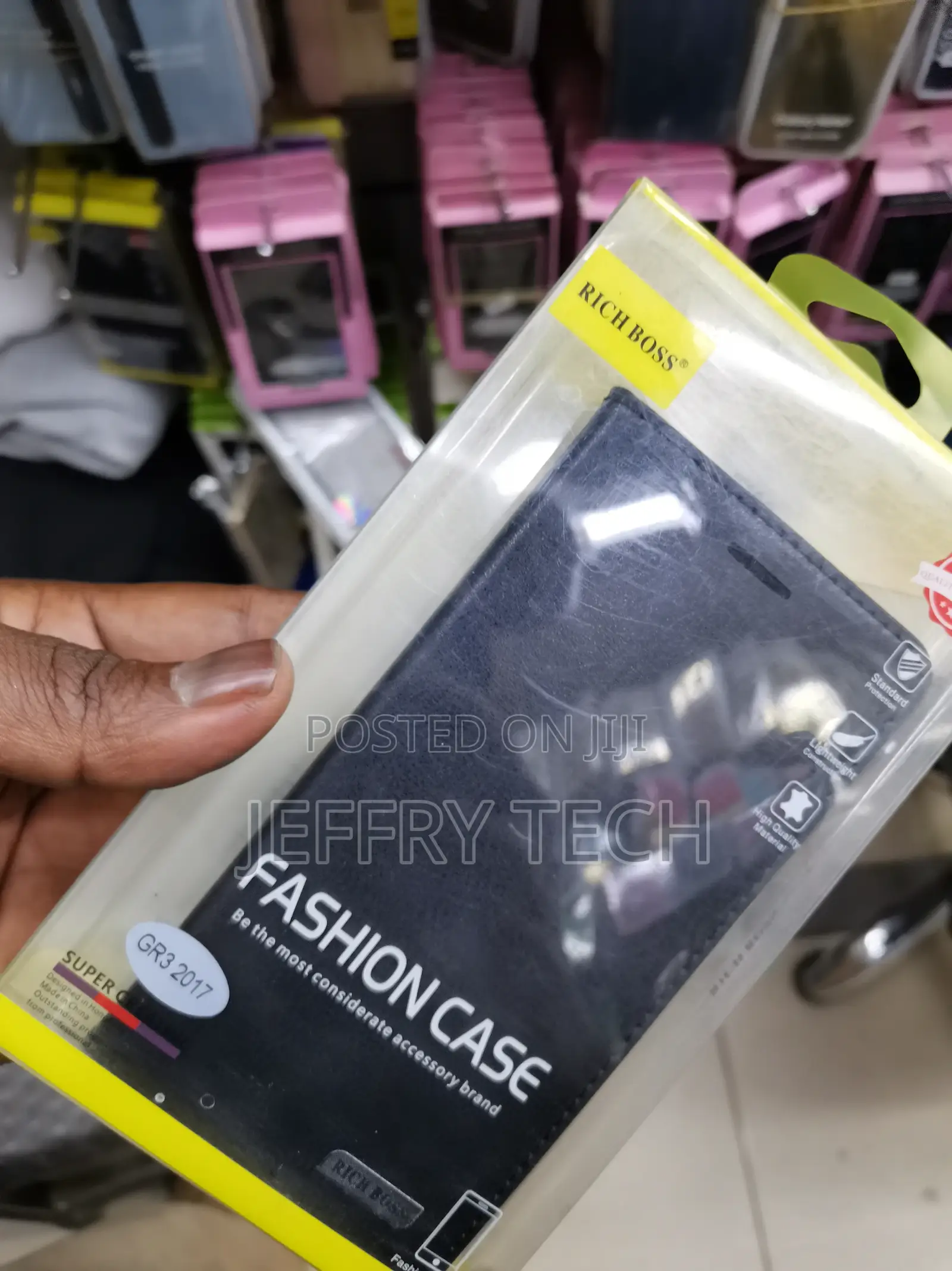 Universal Richboss Flip Cover - For Huawei Gr3 2017,Black