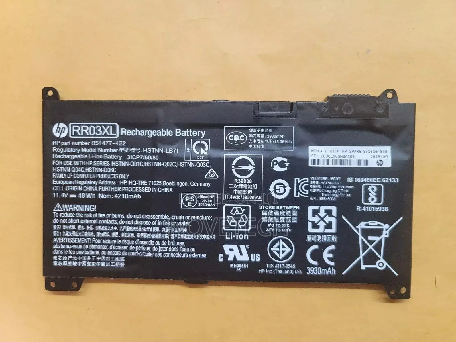 RR03XL NEW Battery HP Probook 430 440 450 470 G4