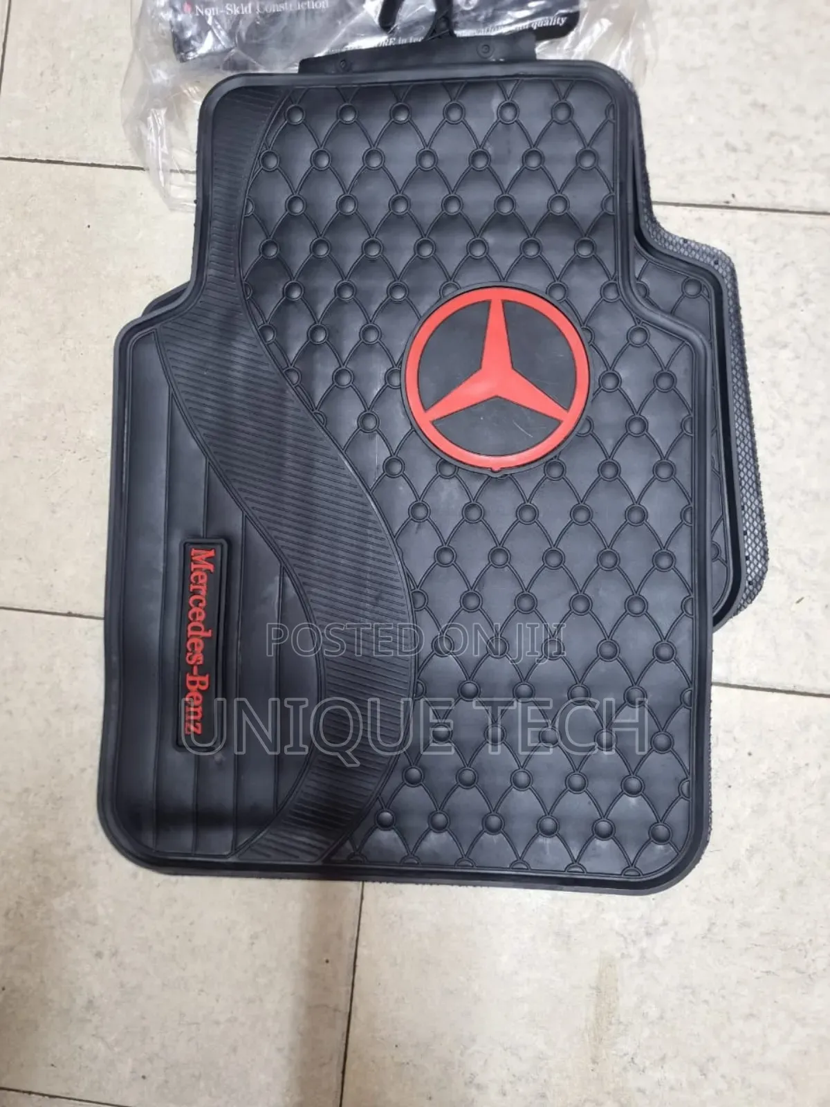 4 PCS Durable All-Weather Branded Car Mats