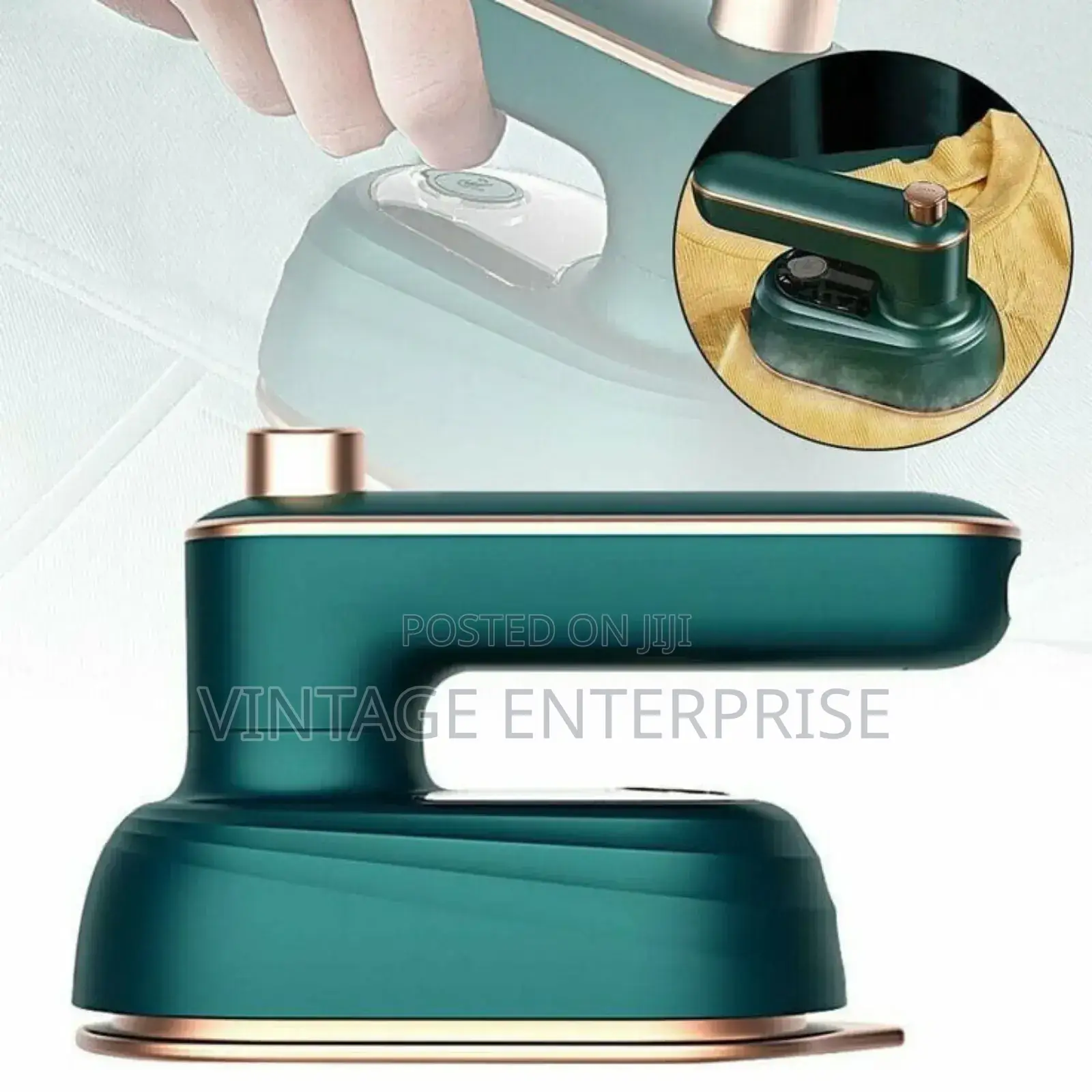Rotating Handle 38W Mini Electric Iron Box With Water Spray