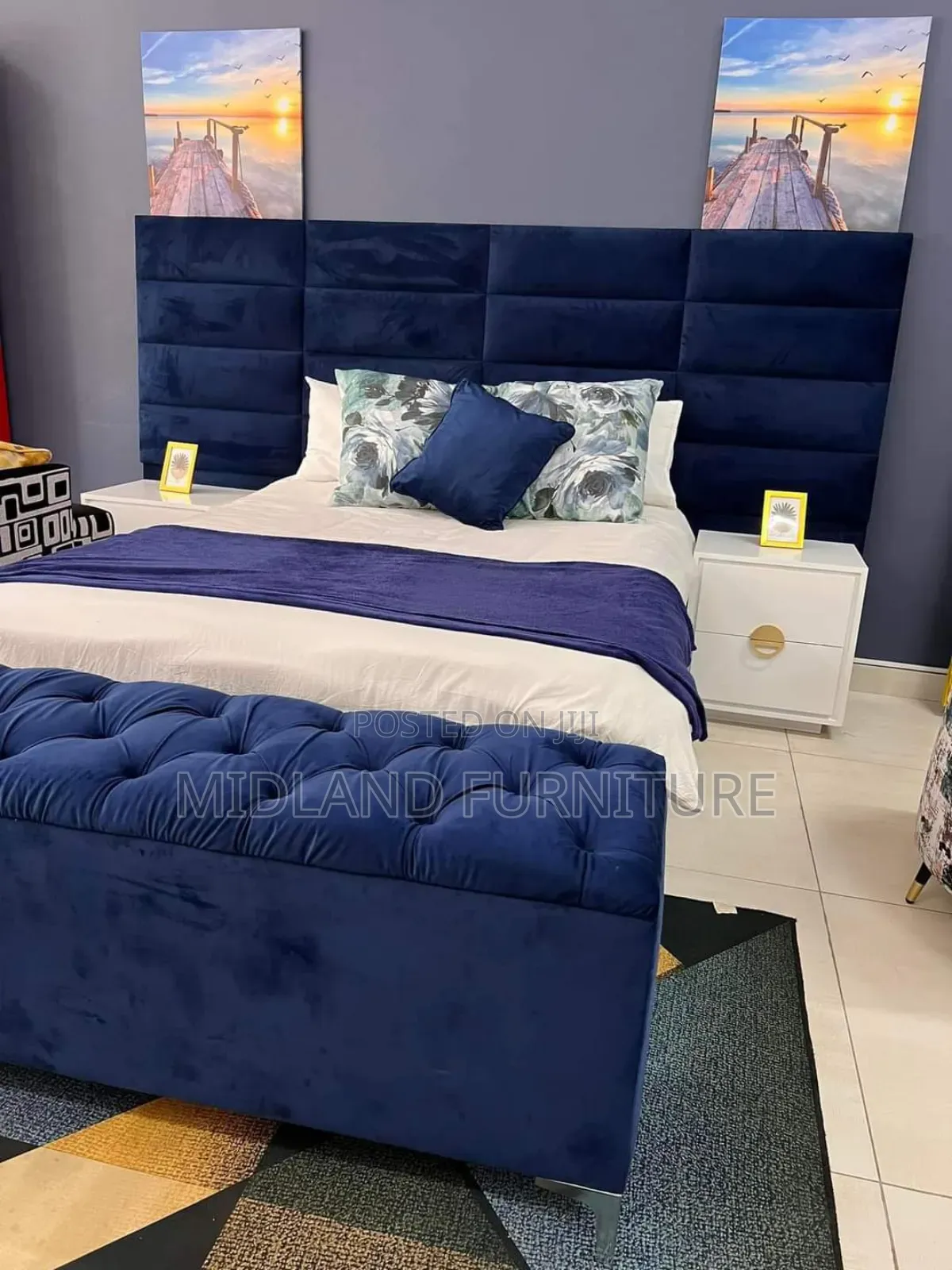 Modern Beds With Overlapping Headboard