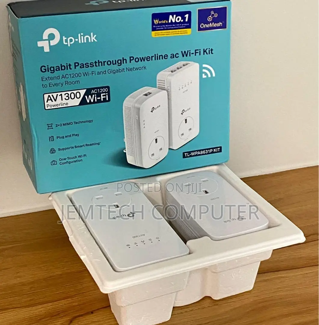 Tp-Link Tl-Wpa8631p Kit New Gigabit Av1300 Passthrough Power