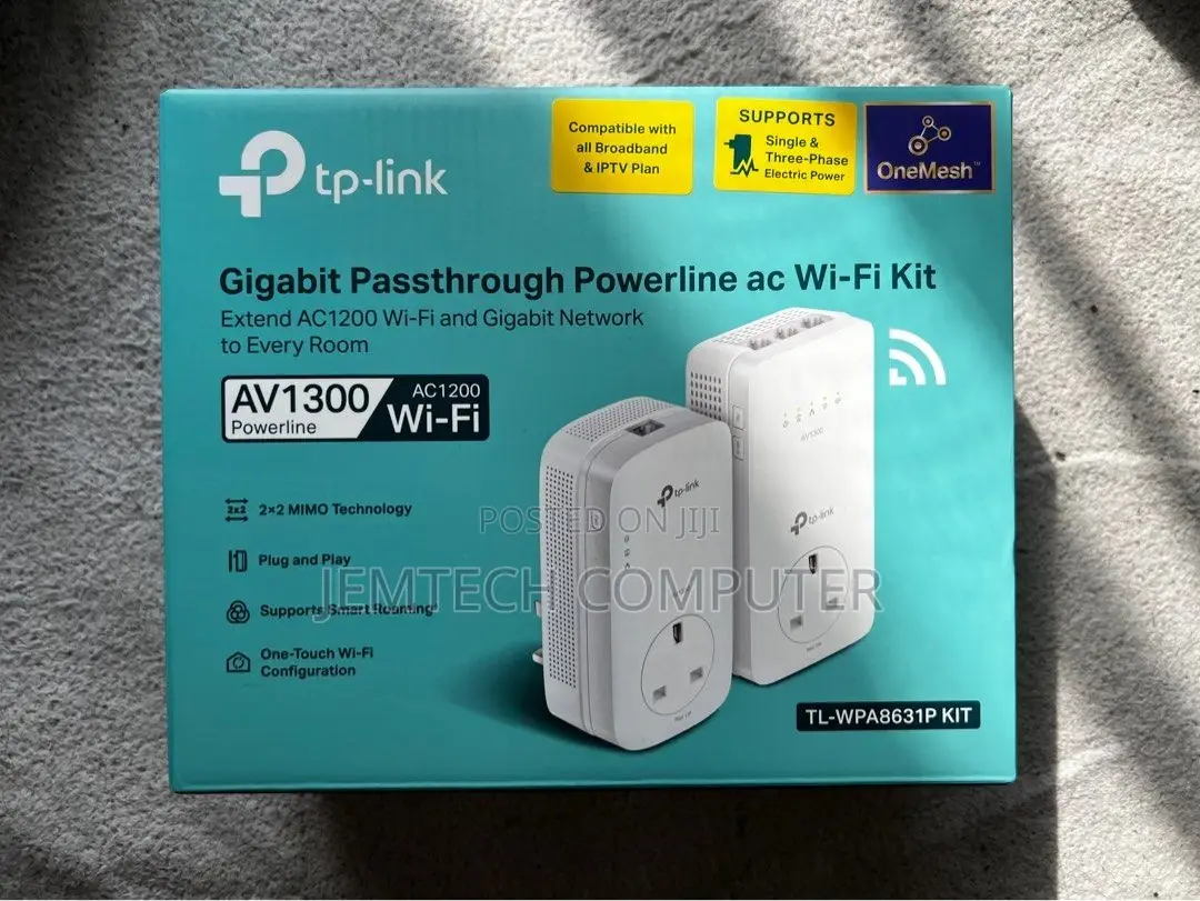 Tp-Link Tl-Wpa8631p Av1300 Gigabit Passthrough Powerline`