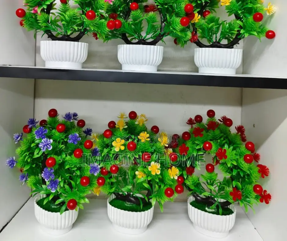 Green Artificial Flowers With Fruits Decor