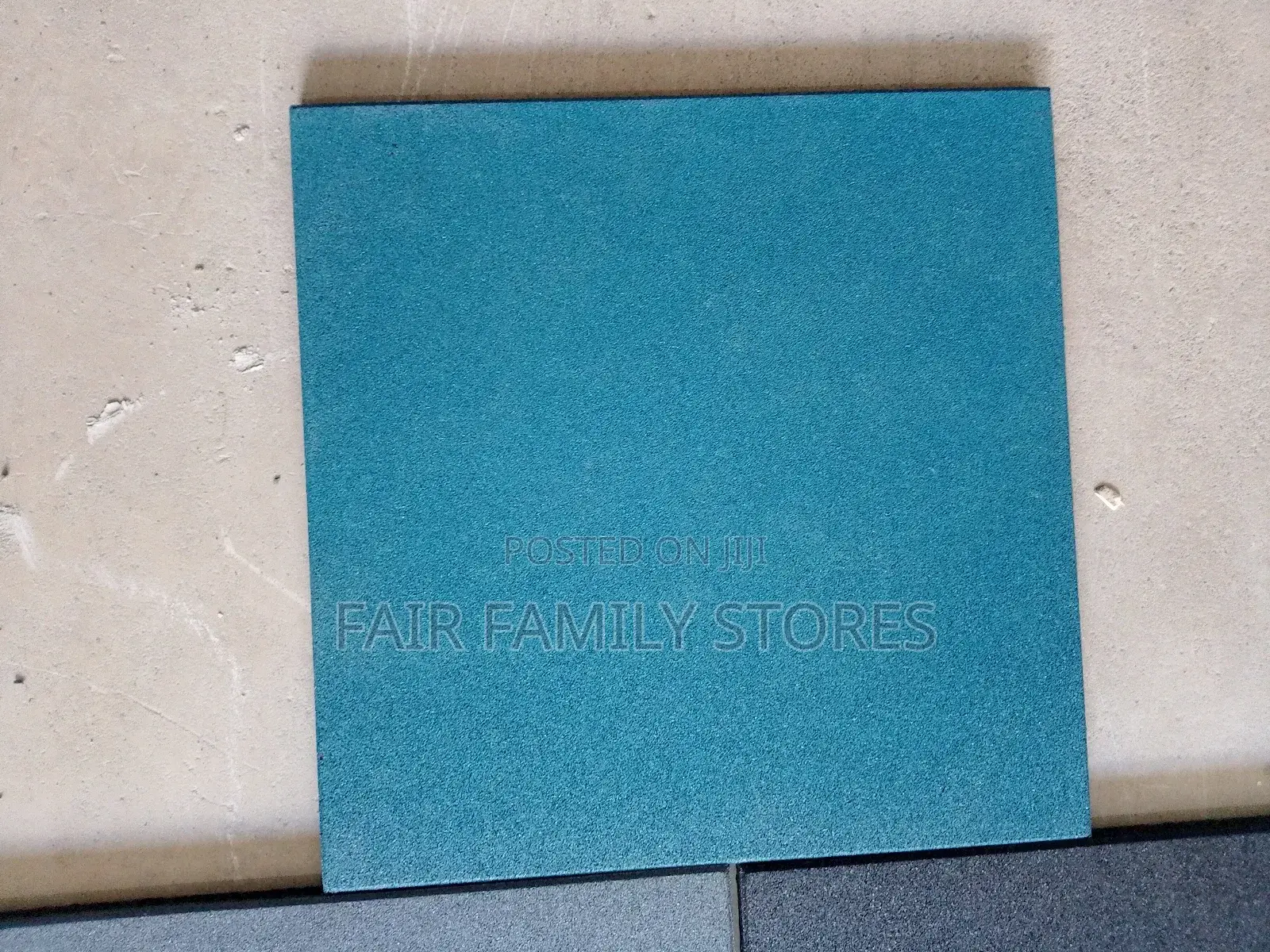 Blue Gym Rubber Tiles. 500mm by 500mm.