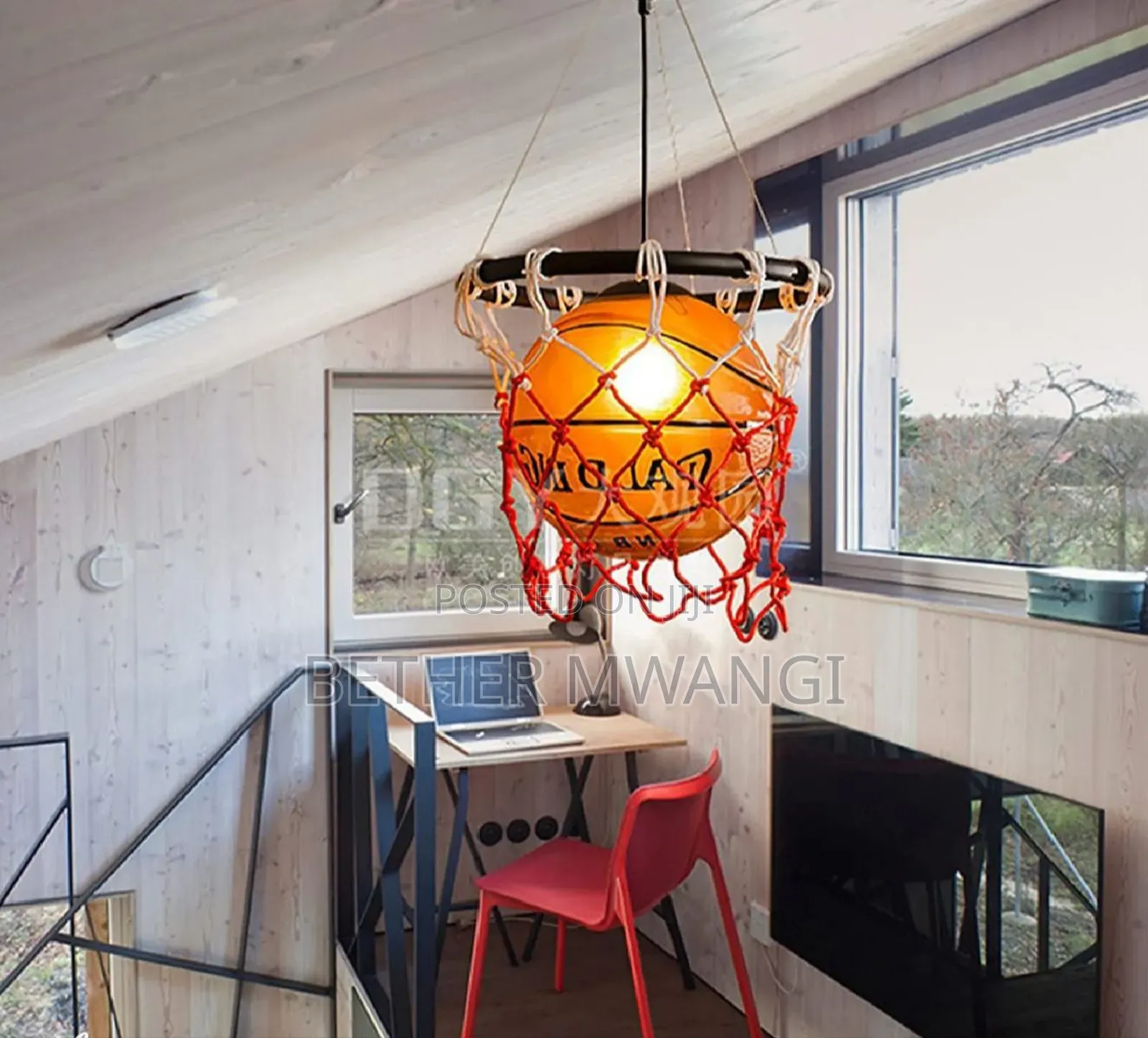 Basketball Chandelier in Kenya