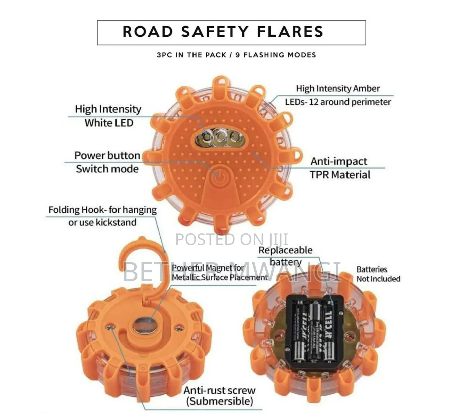 Road Safety Flares in Kenya( 3 Pc Pack)