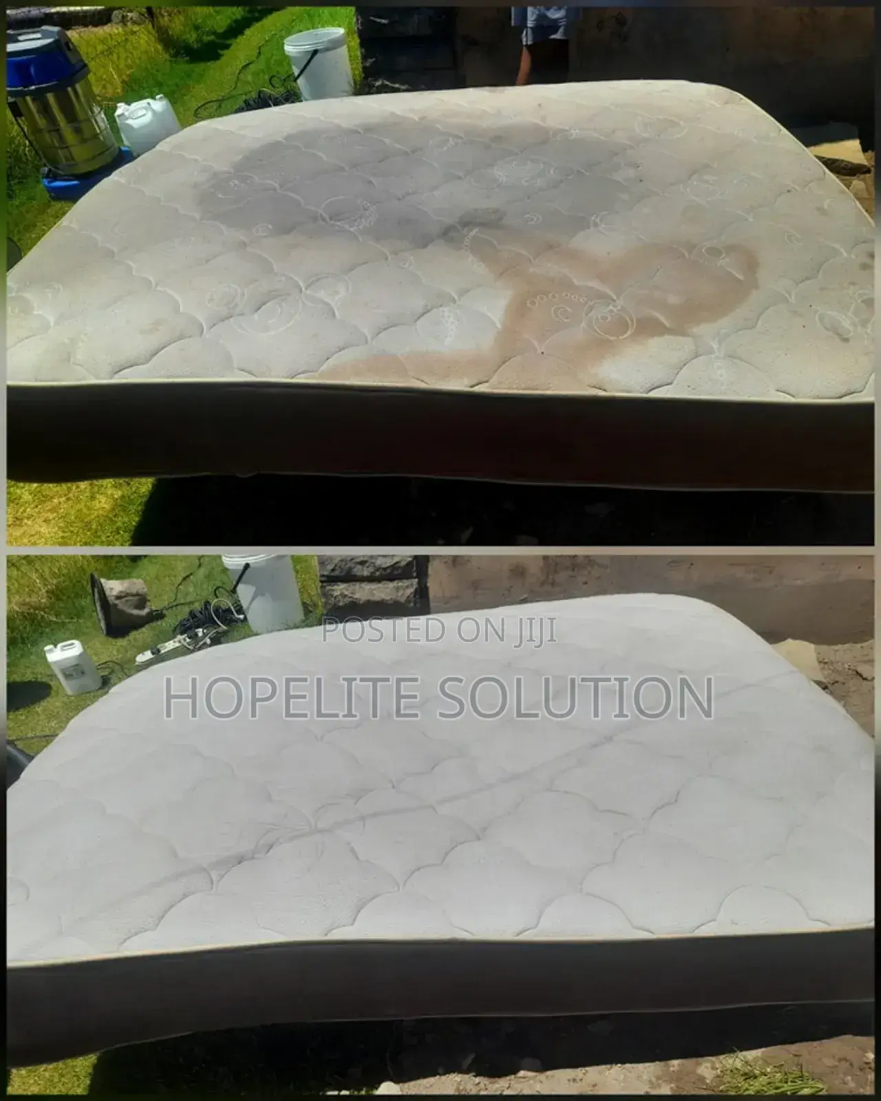 Before and After Mattress Cleaning