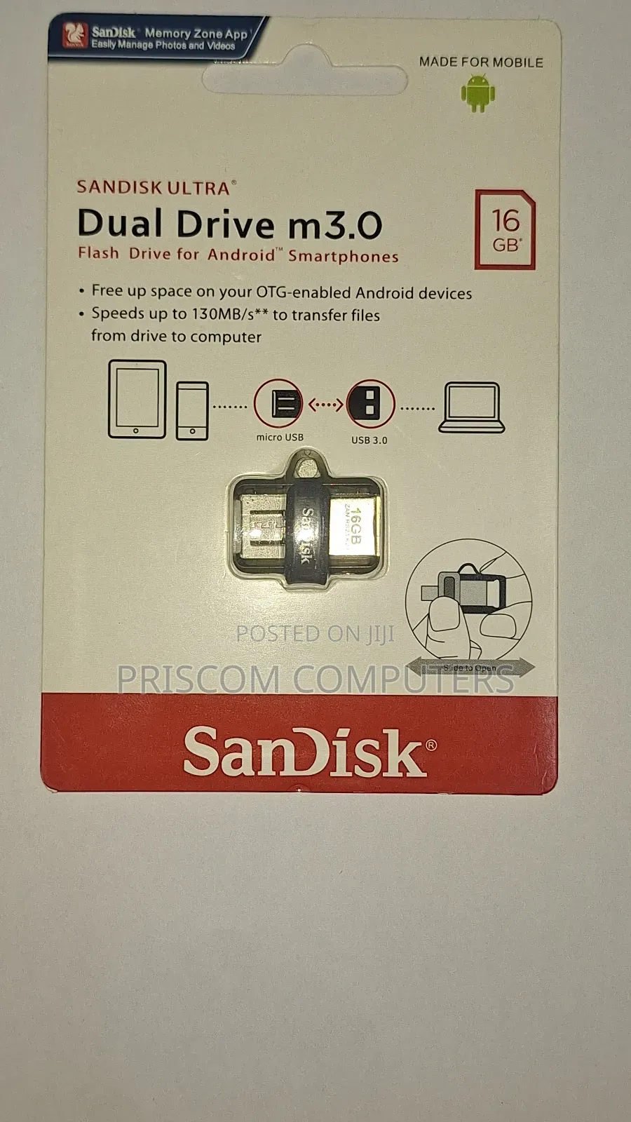 Sandisk OTG USB Flash Drive Flash Disk 16GB