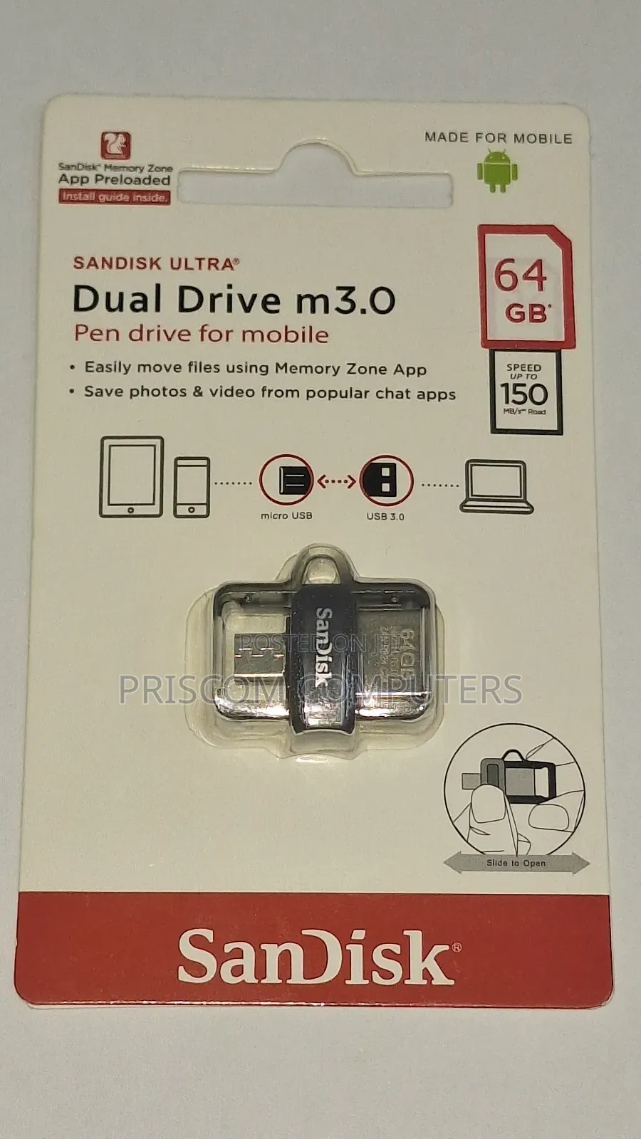 Sandisk OTG USB Flash Drive Flash Disk 64GB
