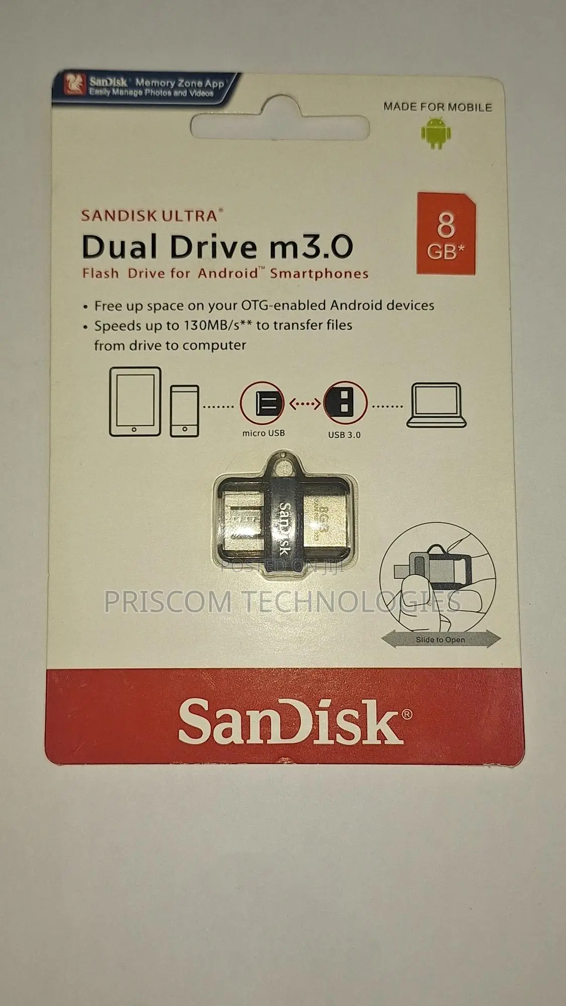 Sandisk OTG USB Flash Drive Flash Disk 8GB