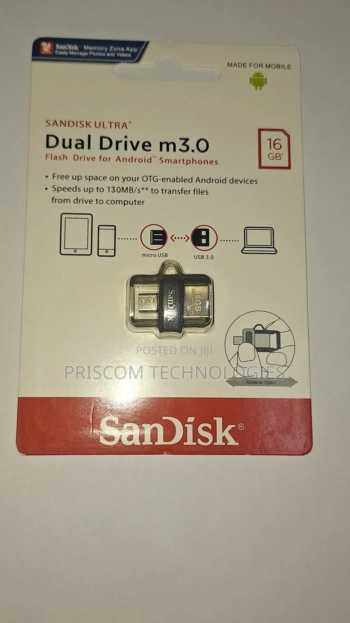 Sandisk OTG USB Flash Drive Flash Disk 16GB